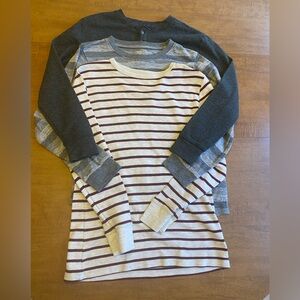 PLACE & Carters Kids/Boys size 14 Long Sleeve Shirt Set, Maroon Stripes & Grays